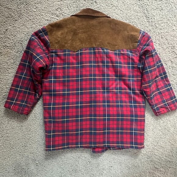G.H. Bass & Co. Flannel and Suede Leather Quilt Lined Jacket - Size Medium -VGUC - Picture 6 of 13
